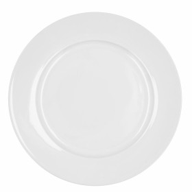 Flat plate Bidasoa Glacial Ala Ancha Ceramic White Ø 30 cm (Pack 4x) by Bidasoa, Plates and dishes - Ref: S2704953, Price: 21...