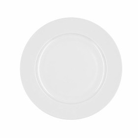 Flat plate Bidasoa Glacial Ceramic White (25 cm) (Pack 6x) by Bidasoa, Plates and dishes - Ref: S2704955, Price: 18,50 €, Dis...