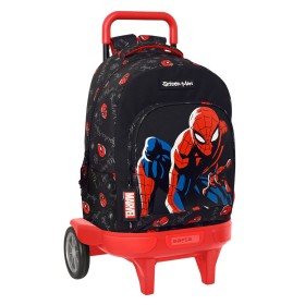 Mochila Escolar con Ruedas Spiderman Hero Negro 33