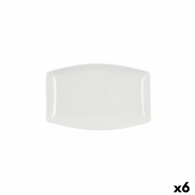 Serving Platter Quid Gastro Squared Ceramic White (25,2 x 16 x 2 cm) (6 Units) by Quid, Plates and dishes - Ref: S2705405, Pr...