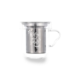 Satz von Kaffeetassen Quid Serenia Durchsichtig Glas Edelstahl 350 ml 3 Stücke von Quid, Tassen - Ref: S2705414, Preis: 11,35...