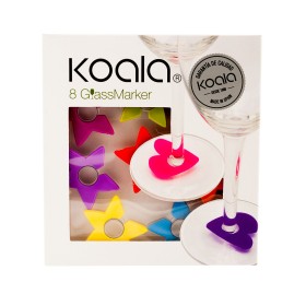 Identificador de Copos Koala Estrela Plástico Multicolor 8 Peças (12,8 x 5 x 13,7 cm) de Koala, Marcadores e adornos para cop...