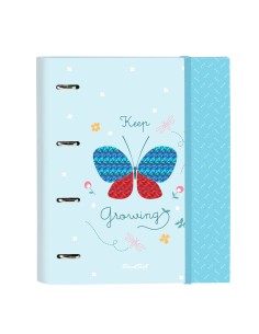 Raccoglitore ad anelli BlackFit8 Mariposa A4 Azzurro Chiaro (27 x 32 x 3.5 cm) da BlackFit8, Armadi schedari - Ref: S4306908,...