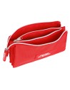 Trousse Fourre-Tout Triple Sevilla Fútbol Club Rouge (22 x 12 x 3 cm) | Tienda24 Tienda24.eu