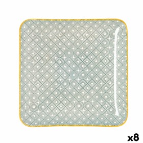 Snack tray Quid Pippa Squared Ceramic Multicolour (21 x 21 cm) (8 Units) by Quid, Plates and dishes - Ref: S2706500, Price: 3...