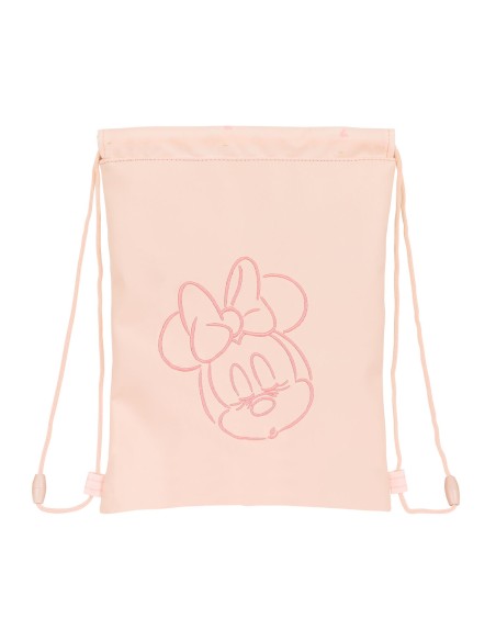 Rucksacktasche mit Bändern Minnie Mouse Rosa (26 x 34 x 1 cm) | Tienda24 Tienda24.eu