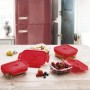 Fiambrera Hermética Luminarc Pure Box Rojo 16 x 11 cm 820 ml Vidrio (6 Unidades) de Luminarc, Almacenamiento de alimentos - R...