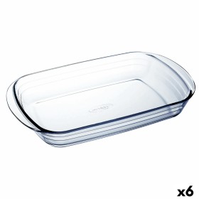 Fuente para Horno Ô Cuisine Ocuisine Vidrio Transparente Vidrio Rectangular 35 x 22 x 6 cm (6 Unidades) de Ô Cuisine, Bandeja...