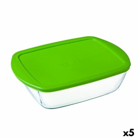 Fiambrera Rectangular con Tapa Pyrex Cook&store Px Verde 2,5 L 28 x 20 x 8 cm Vidrio Silicona (5 Unidades) de Pyrex, Almacena...