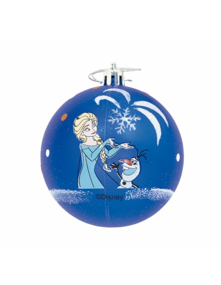 Christmas Bauble Frozen Memories 10Units Blue White Plastic (Ø 6 cm) | Tienda24 Tienda24.eu