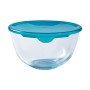 Porta Pranzo Rotondo con Coperchio Pyrex Cook & Store Azzurro 15 x 15 x 8 cm 500 ml Silicone Vetro (6 Unità) di Pyrex, Conser...