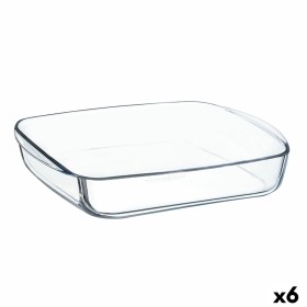 Kochschüssel Ô Cuisine karriert 25 x 22 x 5 cm Durchsichtig Glas (6 Stück) von Ô Cuisine, Teller und Schüsseln - Ref: S270692...