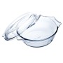 Fuente para Horno Ô Cuisine Ocuisine Vidrio Transparente Vidrio 21,5 x 18 x 8,5 cm Con Tapa (3 Unidades) de Ô Cuisine, Bandej...