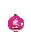 Boule de Noël Peppa Pig Cosy corner Fuchsia 10 Unités Plastique (Ø 6 cm) | Tienda24 Tienda24.eu