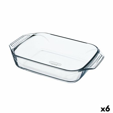 Fuente para Horno Pyrex Irresistible Transparente Vidrio Rectangular 27,5 x 16,9 x 6 cm (6 Unidades) de Pyrex, Bandejas para ...