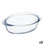 Travessa para o Forno Pyrex Classic Vidrio Transparente Vidro 33 x 20 x 10 cm Com tampa (3 Unidades) de Pyrex, Tabuleiros de ...