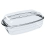 Fuente de Cocina Ô Cuisine Rectangular Con Tapa 1,6 L 2,9 L Transparente Vidrio (3 Unidades) de Ô Cuisine, Platos y fuentes -...