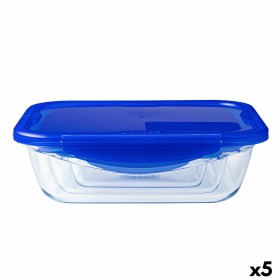 Boîte à lunch hermétique Pyrex Cook & Go Bleu 1,7 L 24 x 18 cm verre (5 Unités) de Pyrex, Stockage des aliments - Réf : S2706...