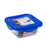 Lancheira Hermética Pyrex Cook & Go 16,7 x 16,7 x 7 cm Azul 850 ml Vidro (6 Unidades) de Pyrex, Armazenamento de alimentos - ...