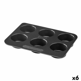 Tartlets tin Pyrex Magic Black 24 x 18 x 3 cm (6 Units) by Pyrex, Muffin & Cupcake Tins & Moulds - Ref: S2707015, Price: 47,5...