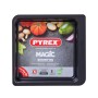 Oven Mould Pyrex Magic Squared Rectangular Black Metal 24 x 24 cm (6 Units) by Pyrex, Cake and sponge moulds - Ref: S2707021,...