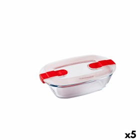 Hermetic Lunch Box Pyrex Cook & Heat Rectangular 400 ml 17 x 10 x 5 cm Transparent Glass (5 Units) by Pyrex, Food storage - R...