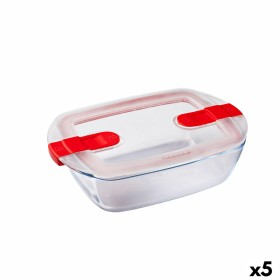 Porta pranzo Ermetico Pyrex Cook&heat 1,1 L 24 x 15,5 x 7 cm Trasparente Vetro (5 Unità) di Pyrex, Conservazione di alimenti ...