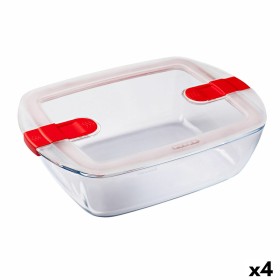 Boîte à lunch hermétique Pyrex Cook & Heat 2,5 L Transparent verre (4 Unités) de Pyrex, Stockage des aliments - Réf : S270706...