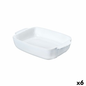 Serving Platter Pyrex Signature White Ceramic Rectangular 25 x 19 x 7 cm (6 Units) by Pyrex, Plates and dishes - Ref: S270708...