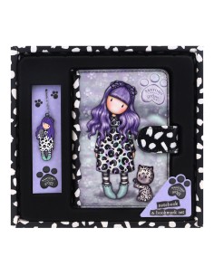 Set de Papelaria Gorjuss Smitten kitten Roxo Preto Branco de Gorjuss, Conjuntos de material escolar - Ref: S4307484, Precio: ...