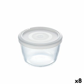 Porta Pranzo Rotondo con Coperchio Pyrex Cook&freeze 600 ml 12 x 12 x 9 cm Trasparente Vetro Silicone (8 Unità) di Pyrex, Con...