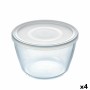 Fiambrera Redonda con Tapa Pyrex Cook & Freeze 1,6 L 17 x 17 x 12 cm Transparente Silicona Vidrio (4 Unidades) de Pyrex, Alma...