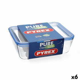 Lancheira Hermética Pyrex Pure Glass Transparente Vidro (800 ml) (6 Unidades) de Pyrex, Armazenamento de alimentos - Ref: S27...