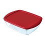 Portapranzo Rettangolare con Coperchio Pyrex Cook & Store Rettangolare 2,5 L Rosso Vetro (5 Unità) di Pyrex, Conservazione di...