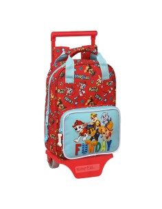 Mochila Escolar con Ruedas The Paw Patrol Funday Rojo Azul claro (20 x 28 x 8 cm) de The Paw Patrol, Mochilas infantiles - Re...