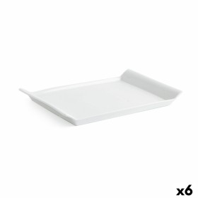 Snack tray Quid Gastro Fresh 26 x 18 cm Ceramic White (6 Units) by Quid, Plates and dishes - Ref: S2707694, Price: 24,28 €, D...