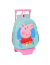 Mochila Escolar con Ruedas Peppa Pig Turquesa (27 x 32 x 10 cm) | Tienda24 Tienda24.eu