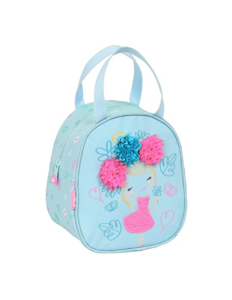 Porta-merendas Térmico Glow Lab Cute doll 19 x 22 x 14 cm Azul Claro | Tienda24 Tienda24.eu