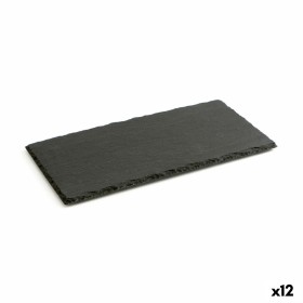 Slate Effect Ceramic Tray Quid Gastro Fun Black (32 x 17 cm) (12 Units) by Quid, Plates and dishes - Ref: S2707868, Price: 29...