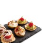 Slate Effect Ceramic Tray Quid Gastro Fun Black (22 x 14 cm) (12 Units) by Quid, Plates and dishes - Ref: S2707871, Price: 20...