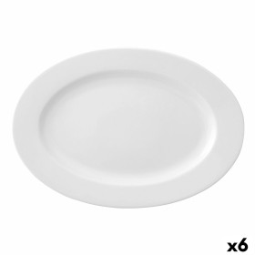 Flat plate Ariane Prime Oval Ceramic White (32 x 25 cm) (6 Units) by Ariane, Plates and dishes - Ref: S2707909, Price: 51,29 ...