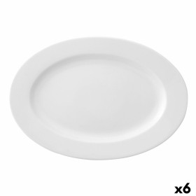 Assiette plate Ariane Prime Oblongue Céramique Blanc (38 x 25 cm) (6 Unités) de Ariane, Plats et plateaux - Réf : S2707910, P...