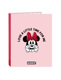 Ring binder Minnie Mouse Me time Pink A4 (26.5 x 33 x 4 cm) | Tienda24 Tienda24.eu