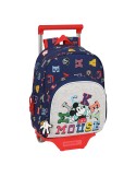 Mochila Escolar con Ruedas Mickey Mouse Clubhouse Only one Azul marino (28 x 34 x 10 cm) | Tienda24 Tienda24.eu