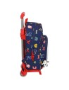 Mochila Escolar con Ruedas Mickey Mouse Clubhouse Only one Azul marino (28 x 34 x 10 cm) | Tienda24 Tienda24.eu