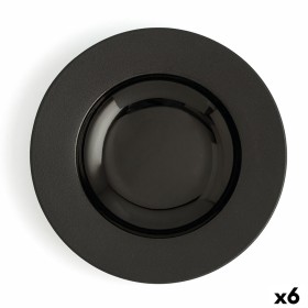 Assiette creuse Ariane Antracita Noir Céramique Ø 26 cm (6 Unités) de Ariane, Plats et plateaux - Réf : S2708010, Prix : 41,0...