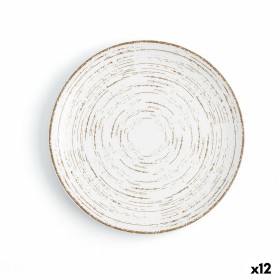 Flat Plate Ariane Tornado White Bicoloured Ceramic Ø 21 cm (12 Units) by Ariane, Plates and dishes - Ref: S2708023, Price: 75...