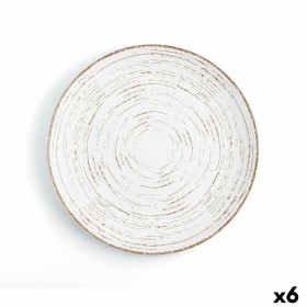 Flat Plate Ariane Tornado White Bicoloured Ceramic Ø 31 cm (6 Units) by Ariane, Plates and dishes - Ref: S2708026, Price: 97,...