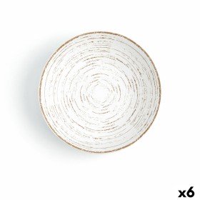 Deep Plate Ariane Coupe Decor Ceramic Brown (20 cm) (6 Units) | Tienda24 - Global Online Shop Tienda24.eu