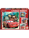 Set de 4 Puzzles Cars Let's race 16 x 16 cm | Tienda24 Tienda24.eu